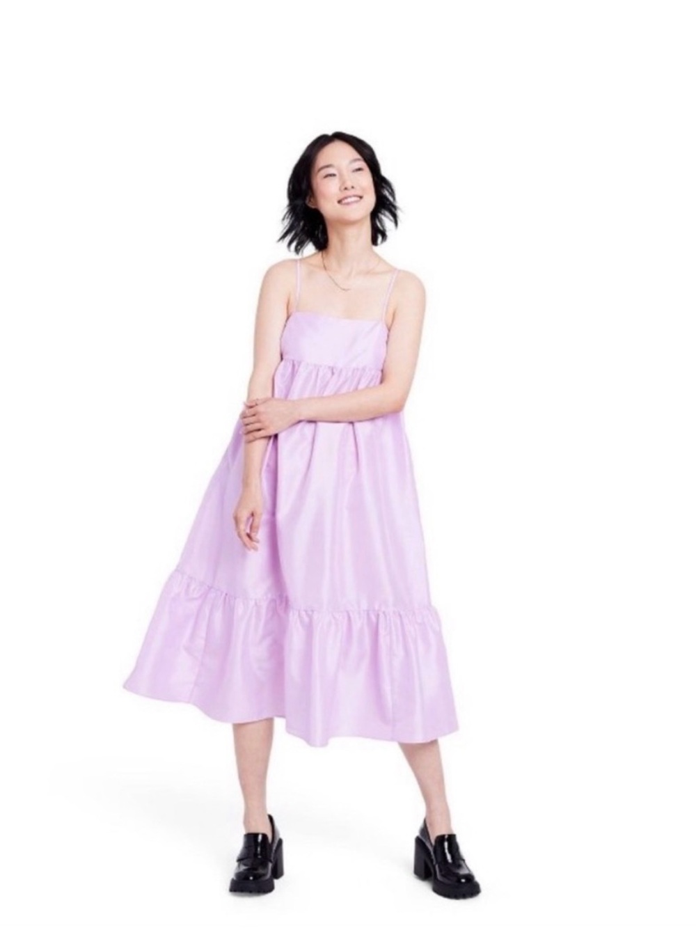Kika Vargas Target Lilac Purple Lavender Tiered Dress - Size Medium